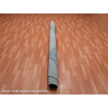 Load image into Gallery viewer, 10&#39;1&quot;x10&#39;1&quot; Blue Wool And Pure Silk Jewellery Design  Hand Knotted Oriental Round Rug FWR450534