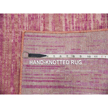 Load image into Gallery viewer, 2&#39;7&quot;x10&#39; Pink Hand Knotted Vertical Ombre Design Natural Wool Runner Oriental Rug FWR450654