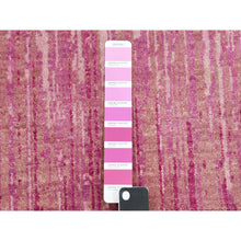 Load image into Gallery viewer, 2&#39;6&quot;x6&#39;5&quot; Pink Hand Knotted Vertical Ombre Design Natural Wool Runner Oriental Rug FWR450672