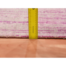 Load image into Gallery viewer, 2&#39;6&quot;x6&#39;5&quot; Pink Hand Knotted Vertical Ombre Design Natural Wool Runner Oriental Rug FWR450672