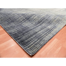 Load image into Gallery viewer, 12&#39;3&quot;x12&#39;1&quot; Gray And Black Modern Ombre Design Hand Knotted Densely Woven Pure Wool Square Oriental Rug FWR450708