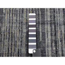 Load image into Gallery viewer, 12&#39;3&quot;x12&#39;1&quot; Gray And Black Modern Ombre Design Hand Knotted Densely Woven Pure Wool Square Oriental Rug FWR450708