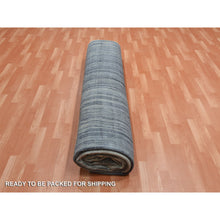 Load image into Gallery viewer, 12&#39;3&quot;x12&#39;1&quot; Gray And Black Modern Ombre Design Hand Knotted Densely Woven Pure Wool Square Oriental Rug FWR450708