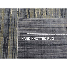Load image into Gallery viewer, 12&#39;3&quot;x12&#39;1&quot; Gray And Black Modern Ombre Design Hand Knotted Densely Woven Pure Wool Square Oriental Rug FWR450708