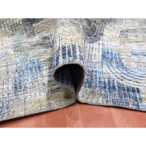 6'x9' The Intertwined Passage, Hand Knotted, Silk With Textured Wool, Oriental Rug FWR450768
