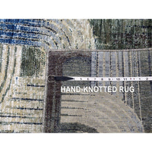 Load image into Gallery viewer, 4&#39;x6&#39;1&quot; The Intertwined Passage, Silk With Textured Wool, Hand Knotted Oriental Rug FWR450786