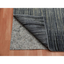Load image into Gallery viewer, 8&#39;x10&#39;3&quot; Gray And Black Modern Ombre Design Densely Woven Hand Knotted Pure Wool Oriental Rug FWR450864