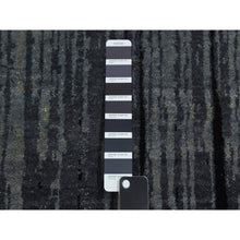 Load image into Gallery viewer, 8&#39;x10&#39;3&quot; Gray And Black Modern Ombre Design Densely Woven Hand Knotted Pure Wool Oriental Rug FWR450864