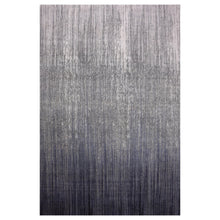 Load image into Gallery viewer, 14&#39;x18&#39;1&quot; Gray and Black Densely Woven Hand Knotted Modern Ombre Design Pure Wool Oversize Oriental RugSh75150 FWR450900