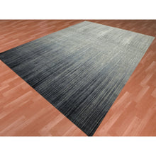 Load image into Gallery viewer, 14&#39;x18&#39;1&quot; Gray and Black Densely Woven Hand Knotted Modern Ombre Design Pure Wool Oversize Oriental RugSh75150 FWR450900