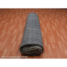 Load image into Gallery viewer, 14&#39;x18&#39;1&quot; Gray and Black Densely Woven Hand Knotted Modern Ombre Design Pure Wool Oversize Oriental RugSh75150 FWR450900
