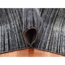 Load image into Gallery viewer, 12&#39;2&quot;x15&#39; Gray And Black, Modern Ombre Design Densely Woven, Pure Wool Hand Knotted, Oversized Oriental Rug FWR450912