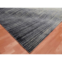 Load image into Gallery viewer, 12&#39;2&quot;x15&#39; Gray And Black, Modern Ombre Design Densely Woven, Pure Wool Hand Knotted, Oversized Oriental Rug FWR450912