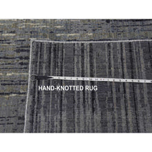 Load image into Gallery viewer, 12&#39;2&quot;x15&#39; Gray And Black, Modern Ombre Design Densely Woven, Pure Wool Hand Knotted, Oversized Oriental Rug FWR450912
