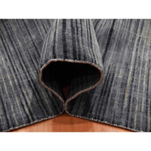 Load image into Gallery viewer, 12&#39;2&quot;x18&#39; Gray And Black, Hand Knotted Modern Ombre Design, Densely Woven Pure Wool, Oversized Oriental Rug FWR450918