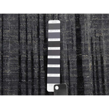 Load image into Gallery viewer, 12&#39;2&quot;x18&#39; Gray And Black, Hand Knotted Modern Ombre Design, Densely Woven Pure Wool, Oversized Oriental Rug FWR450918
