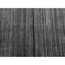 Load image into Gallery viewer, 12&#39;2&quot;x18&#39; Gray And Black, Hand Knotted Modern Ombre Design, Densely Woven Pure Wool, Oversized Oriental Rug FWR450918
