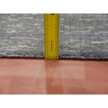 Load image into Gallery viewer, 6&#39;1&quot;x12&#39;1&quot; Gray And Black, Pure Wool Hand Knotted, Modern Ombre Design Densely Woven, Wide Runner Oriental Rug FWR450924
