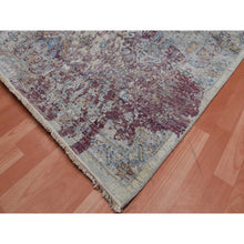 Load image into Gallery viewer, 9&#39;x12&#39; Stone Washed, Hand Knotted Caucasian Gul Motifs, Zero Pile With Distinct Abrash, Distressed And Sheared Down Pure Wool, Oriental Rug FWR450990