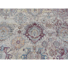 Load image into Gallery viewer, 9&#39;x12&#39; Stone Washed, Hand Knotted Caucasian Gul Motifs, Zero Pile With Distinct Abrash, Distressed And Sheared Down Pure Wool, Oriental Rug FWR450990