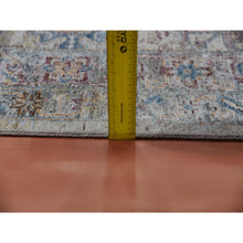 Load image into Gallery viewer, 9&#39;x12&#39; Stone Washed, Hand Knotted Caucasian Gul Motifs, Zero Pile With Distinct Abrash, Distressed And Sheared Down Pure Wool, Oriental Rug FWR450990