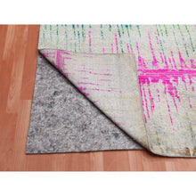 Load image into Gallery viewer, 9&#39;1&quot;x12&#39; Ivory, THE CARDIAC, Sari Silk with Textured Wool Hand Knotted, Oriental Rug FWR451044