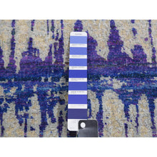 Load image into Gallery viewer, 9&#39;1&quot;x12&#39; Ivory, THE CARDIAC, Sari Silk with Textured Wool Hand Knotted, Oriental Rug FWR451044