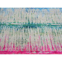 Load image into Gallery viewer, 9&#39;1&quot;x12&#39; Ivory, THE CARDIAC, Sari Silk with Textured Wool Hand Knotted, Oriental Rug FWR451044