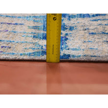Load image into Gallery viewer, 9&#39;1&quot;x12&#39; Ivory, THE CARDIAC, Sari Silk with Textured Wool Hand Knotted, Oriental Rug FWR451044