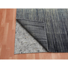 Load image into Gallery viewer, 6&#39;1&quot;x9&#39;2&quot; Gray And Black, Modern Ombre Design Densely Woven, Pure Wool Hand Knotted, Oriental Rug FWR451092
