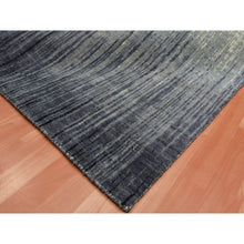 Load image into Gallery viewer, 6&#39;1&quot;x9&#39;2&quot; Gray And Black, Modern Ombre Design Densely Woven, Pure Wool Hand Knotted, Oriental Rug FWR451092