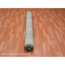 Load image into Gallery viewer, 6&#39;1&quot;x9&#39;2&quot; Gray And Black, Modern Ombre Design Densely Woven, Pure Wool Hand Knotted, Oriental Rug FWR451092