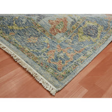 Load image into Gallery viewer, 8&#39;x10&#39; Light Gray, Soft Wool Hand Knotted, Oushak Salt And Pepper Design, Vegetable Dyes Thick And Plush Washed Out, Oriental Rug FWR451116