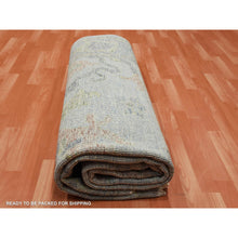 Load image into Gallery viewer, 8&#39;x10&#39; Light Gray, Soft Wool Hand Knotted, Oushak Salt And Pepper Design, Vegetable Dyes Thick And Plush Washed Out, Oriental Rug FWR451116
