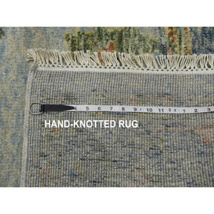 8'x10' Light Gray, Soft Wool Hand Knotted, Oushak Salt And Pepper Design, Vegetable Dyes Thick And Plush Washed Out, Oriental Rug FWR451116