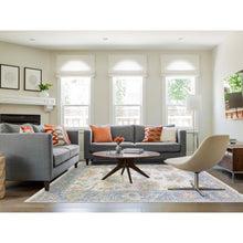 Load image into Gallery viewer, 8&#39;x9&#39;9&quot; Colorful, Oushak Salt And Pepper Design Vegetable Dyes Thick And Plush Washed Out, Pure Wool Hand Knotted, Oriental Rug FWR451128