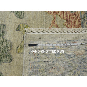 8'x9'9" Colorful, Oushak Salt And Pepper Design Vegetable Dyes Thick And Plush Washed Out, Pure Wool Hand Knotted, Oriental Rug FWR451128