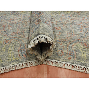 8'10"x12' Colorful, Modern Salt And Pepper Design, Vegetable Dyes Thick And Plush Washed Out, Soft Luxurious Wool Hand Knotted, Oriental Rug FWR451134