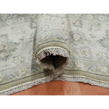 Load image into Gallery viewer, 8&#39;6&quot;x12&#39; Oushak Design With Silver Monochromatic Color Shades And Touches Of Gold, 100% Real And Pure Silk, Washed Out Hand Knotted, Oriental Rug FWR451158