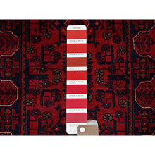 Load image into Gallery viewer, 1&#39;9&quot;x4&#39;10&quot; Angels Red, Afghan Khamyab With Tribal Motifs Pattern, Hand Knotted, Soft 100% Wool, Vegetable Dyes, Short &amp; Narrow Runner, Oriental Rug FWR4506