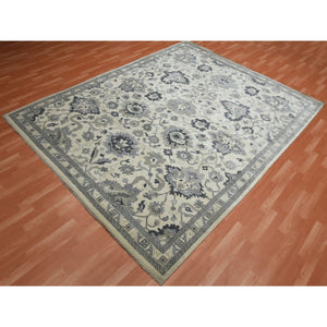 8'2"x10'5" Ivory, 100% Wool Anatolian Design Oushak, Hand Knotted Oriental Rug FWR451242