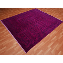 Load image into Gallery viewer, 8&#39;x9&#39;7&quot; Overdyed Pink, 100% Cotton Hand Knotted Agra With Small Repetitive Mughal Design, Oriental Rug FWR451272