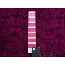 Load image into Gallery viewer, 8&#39;x9&#39;7&quot; Overdyed Pink, 100% Cotton Hand Knotted Agra With Small Repetitive Mughal Design, Oriental Rug FWR451272