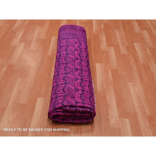 Load image into Gallery viewer, 8&#39;x9&#39;7&quot; Overdyed Pink, 100% Cotton Hand Knotted Agra With Small Repetitive Mughal Design, Oriental Rug FWR451272