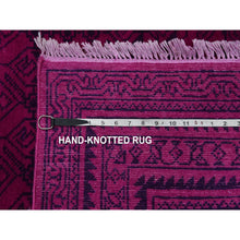 Load image into Gallery viewer, 8&#39;x9&#39;7&quot; Overdyed Pink, 100% Cotton Hand Knotted Agra With Small Repetitive Mughal Design, Oriental Rug FWR451272