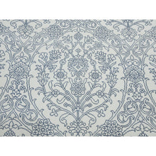 Load image into Gallery viewer, 9&#39;4&quot;x11&#39;9&quot; Ivory, 100% Cotton, Agra With Mughal Flower Bouquet Design Hand Knotted, Oriental Rug FWR451284