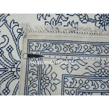 Load image into Gallery viewer, 8&#39;x9&#39;9&quot; Ivory, Hand Knotted 100% Cotton, Agra With Mughal Flower Bouquet Design, Oriental Rug FWR451290