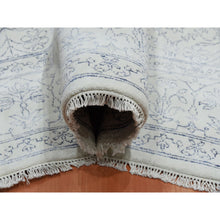 Load image into Gallery viewer, 9&#39;1&quot;x11&#39;10&quot; Ivory, Hand Knotted 100% Cotton, Agra With Mughal Flower Bouquet Trellis Design, Oriental Rug FWR451302