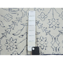 Load image into Gallery viewer, 9&#39;1&quot;x11&#39;10&quot; Ivory, Hand Knotted 100% Cotton, Agra With Mughal Flower Bouquet Trellis Design, Oriental Rug FWR451302