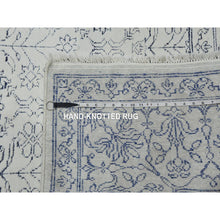 Load image into Gallery viewer, 9&#39;1&quot;x11&#39;10&quot; Ivory, Hand Knotted 100% Cotton, Agra With Mughal Flower Bouquet Trellis Design, Oriental Rug FWR451302